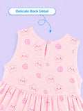 BambooTEC™ Bamboo Muslin Baby Girls Frock Pack of 3 – Bee & Daisy, Ice Cream Star & Cat & Swirl Prints
