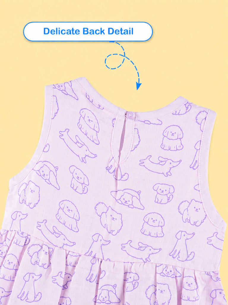 BambooTEC™ Bamboo Muslin Girls Frock – Floral & Puppy Print | Pack of 2