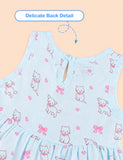 BambooTEC™ Bamboo Muslin Girls Frock – Fruit & Kitty Print | Pack of 2