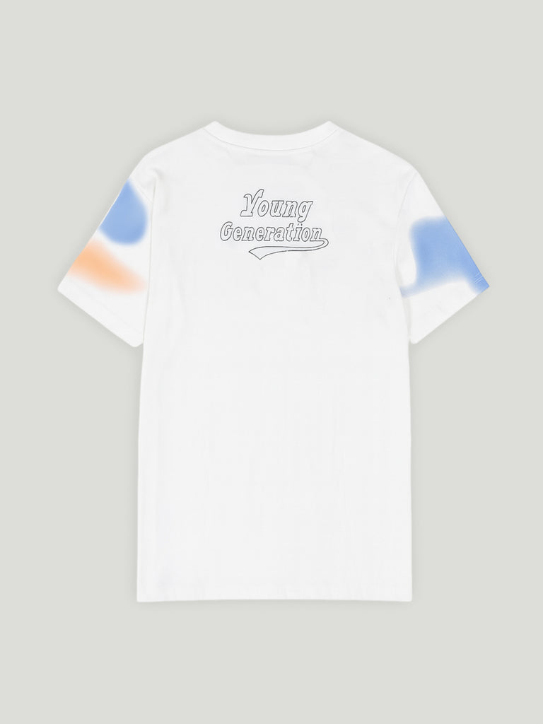 Kidbea Boys Summer Co-Ord Set | Cotton T-Shirt and Shorts for Kids | White