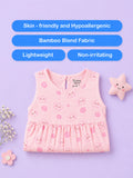 BambooTEC™ Bamboo Muslin Girls Frock – Cute Flower & Bee Print | Pack of 2