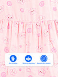 BambooTEC™ Bamboo Muslin Baby Girls Frock Pack of 3 – Bee & Daisy, Floral & Cat & Swirl Prints