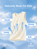 BambooTEC™ Boys Bamboo Fabric Off White Solid Vest