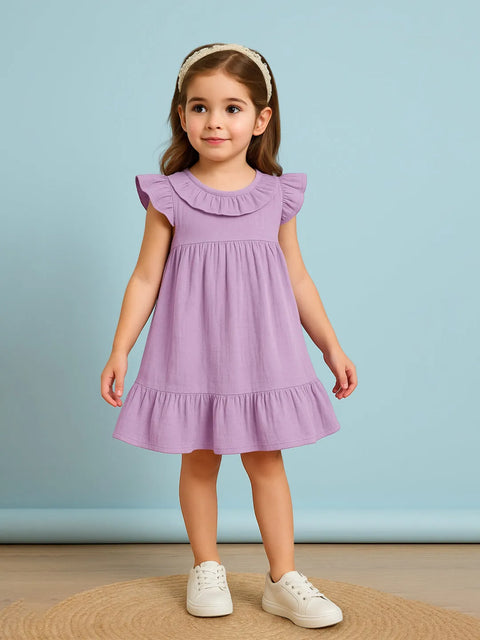 Light Organic Cotton Lavender Angel Frock | Elegant & Comfortable