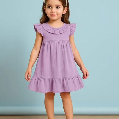 Light Organic Cotton Lavender Angel Frock | Elegant & Comfortable