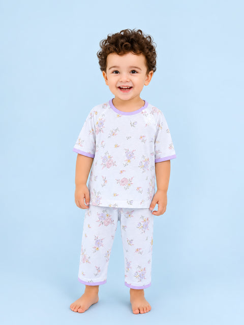 BambooTEC™ Unisex Bamboo Fabric Blossom Bouquet Print T-Shirt & Pyjama Set