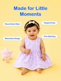BambooTEC™ Bamboo Muslin Baby Frock – Puppy Parade Print, Soft & Breathable Dress