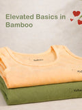 Bamboo Vest for Kids Pack of 2 ( Peach & Olive Green) – Soft, Breathable & innerwear