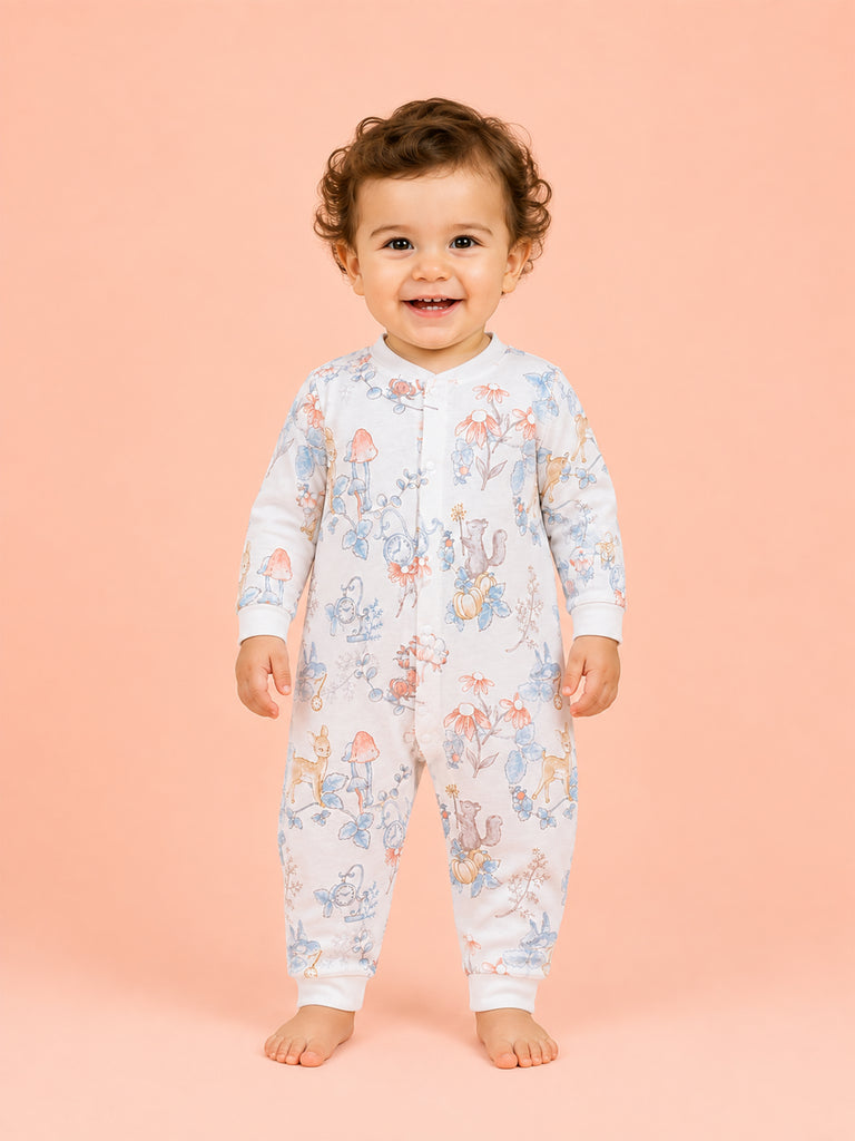 BambooTEC™ Unisex Bamboo Baby Romper – Deer Print