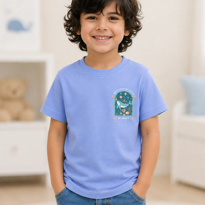 Bamboo Fabric Unisex Kids T-Shirt – Whale Print Soft Breathable Tee
