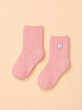 Bamboo Fabric Kids Ribbed Crew Socks