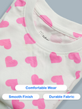 Organic Cotton Unisex Kids Co-ord Set – Soft Breathable Heart Print T-Shirt & Shorts Set