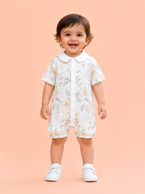 BambooTEC™ Unisex Bamboo Fabric Printed Baby Romper