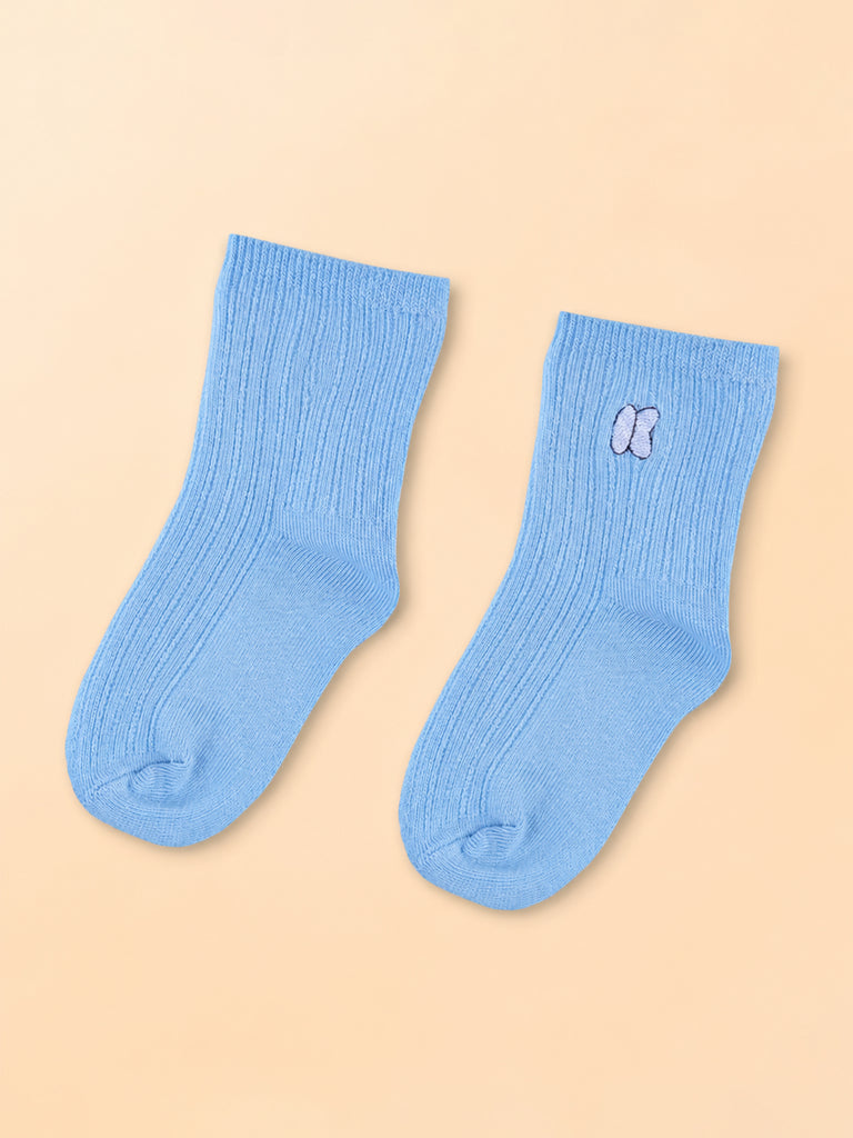 Bamboo Fabric Kids Ribbed Crew Socks