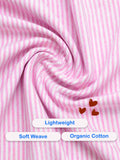 Girls Pink Striped Co-Ord Set | 100% Organic Cotton