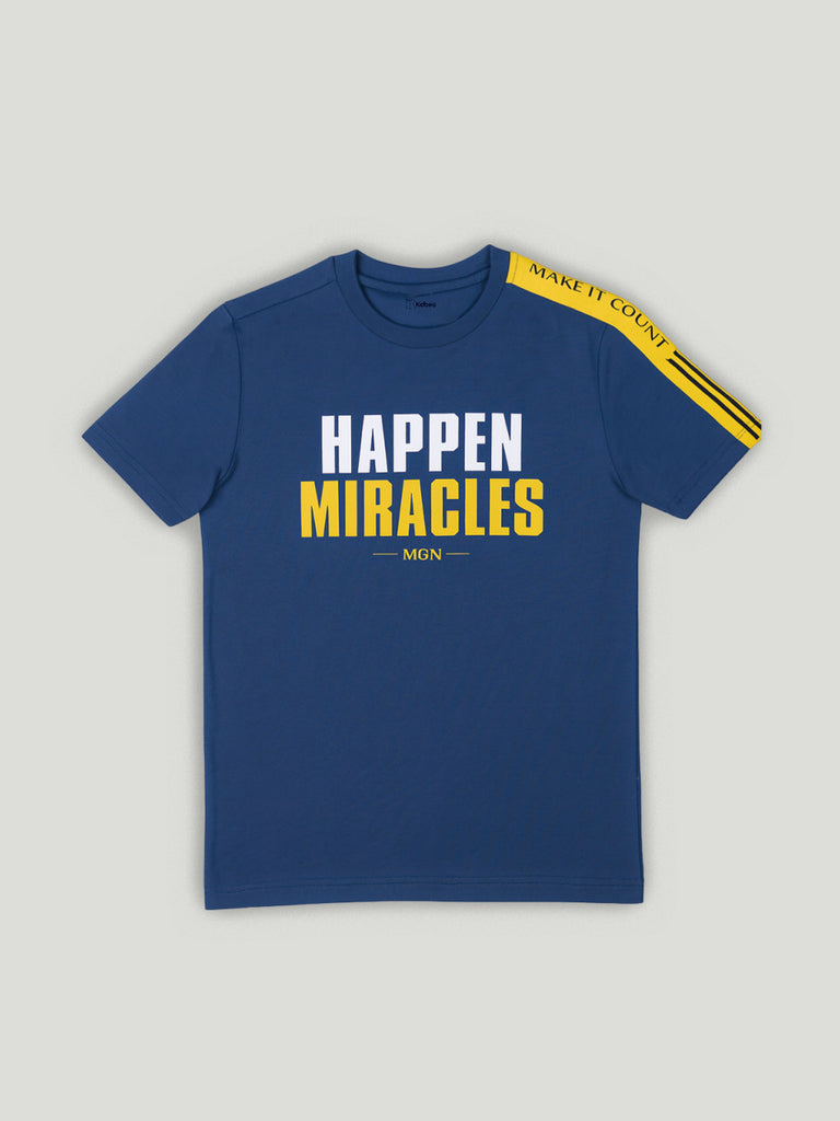 Kidbea Boys Cotton T-Shirt and Shorts Set | Summer Co-Ord Outfit for Kids | Blue