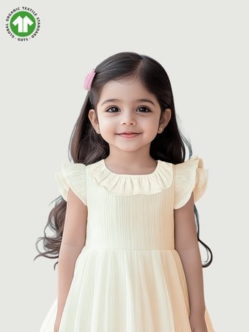 100% Pure White Linen Angel Frock | Elegant & Comfortable