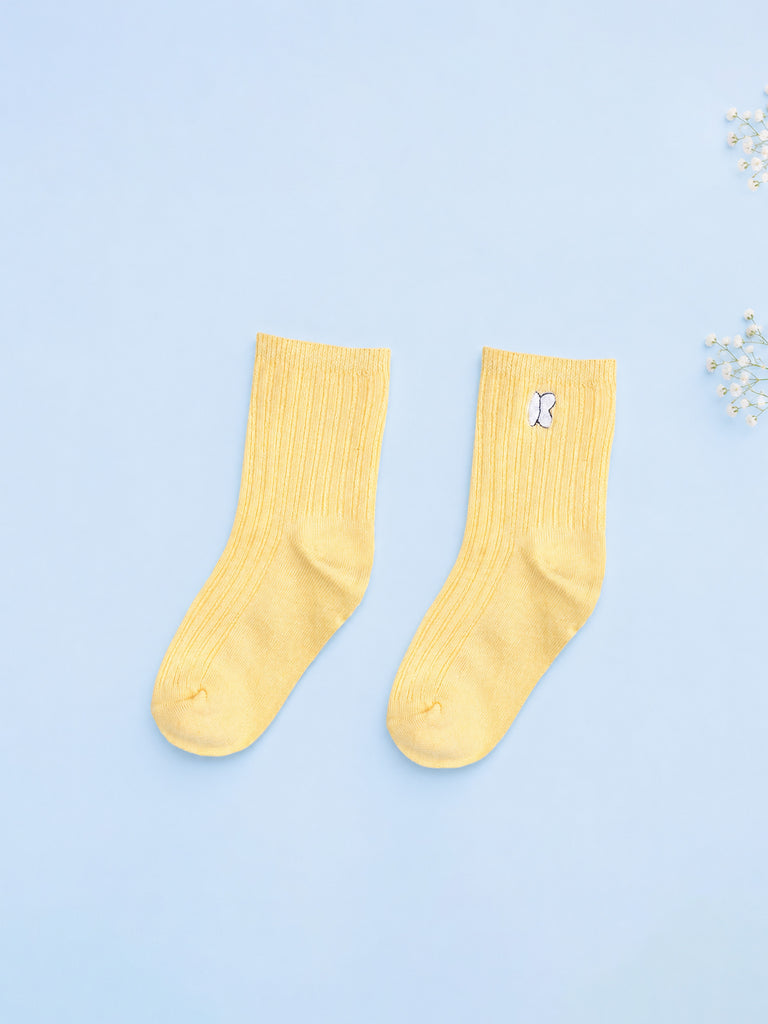 Bamboo Fabric Kids Ribbed Crew Socks