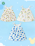 Extra Soft Muslin Baby Girls Frock Pack of 3 – Car, Rainbow & Whale Prints