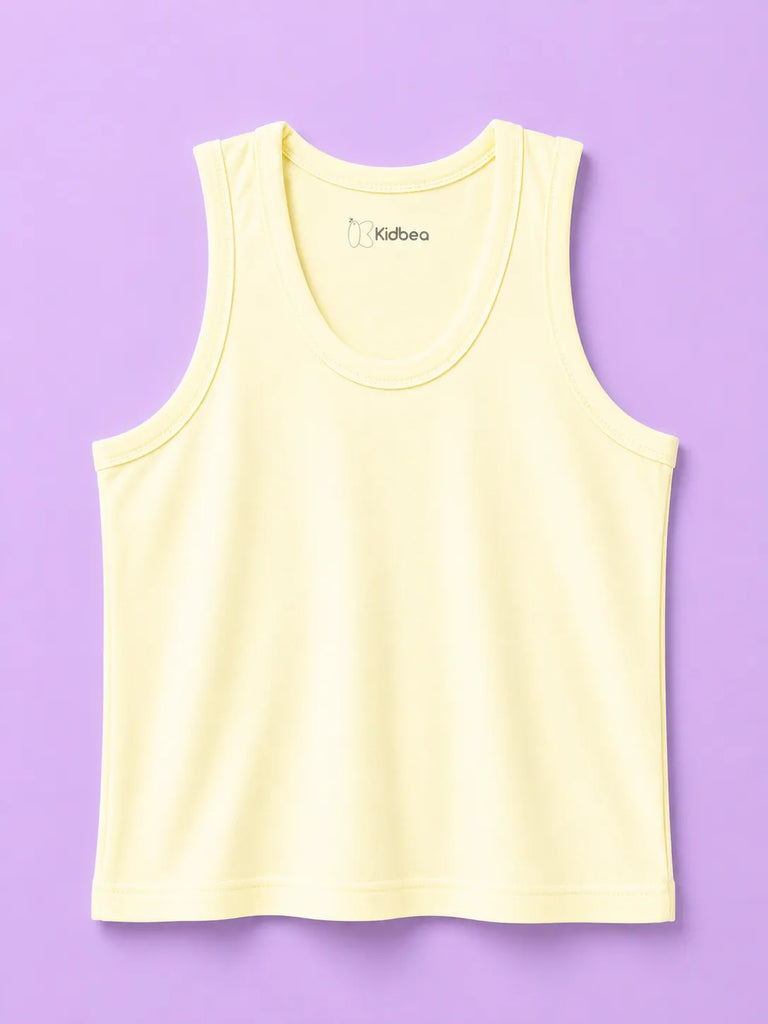 BambooTEC™ Boys Bamboo Fabric Lemon Yellow Solid Vest