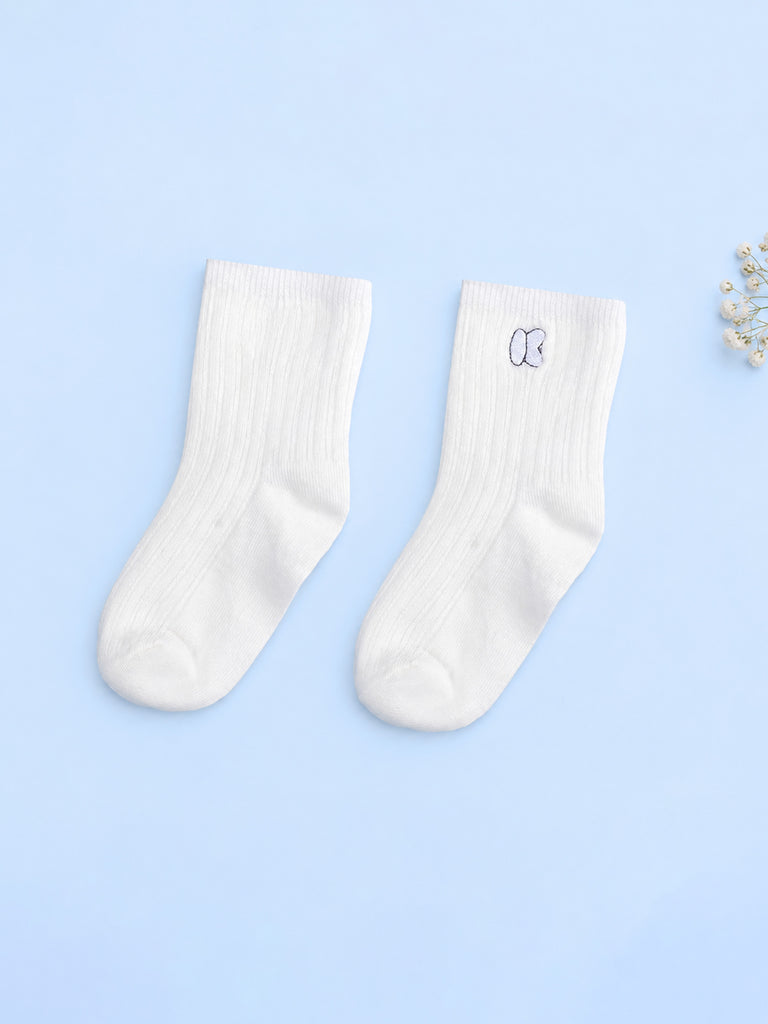 Bamboo Fabric Kids Ribbed Crew Socks