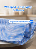 Boys Cotton Blue Gingham Check Shirt