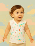 Premium Extra Soft Muslin Baby Jhabla | Cute Rainbow Print