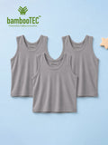 BambooTEC™ Bamboo Kids Vest Pack of 3 – Grey Sleeveless Vests