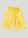 Kidbea Boys Tie-Dye Co-Ord Set | Summer Cotton T-Shirt and Shorts for Kids | Yellow
