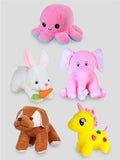 Kidbea Octopus, Unicorn Yellow, Rabbit, Dog & Elephant Suitable for Boys, Girls and Kids, Super-Soft, Safe, 30 cm.