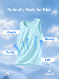 BambooTEC™ Boys Bamboo Fabric Aqua Blue Solid Vest