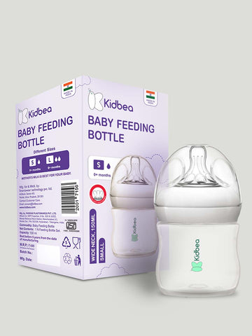 Kidbea Natural Milk Feeding Bottle, BPA-Free, Soft Nipple, Anti-Colic Design, 150ML