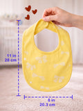 Organic Cotton Baby Bib Pack of 2 – Soft Breathable Football & Bow Print, Feeding & Drool Bibs