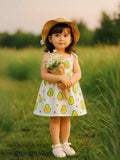 Premium Extra Soft Muslin Baby Girls Frock | Cute Avocado Print