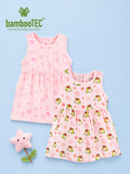 BambooTEC™ Bamboo Muslin Girls Frock – Star & Parrot Print | Pack of 2