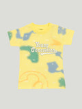 Kidbea Boys Summer Co-Ord Set | Cotton T-Shirt and Shorts for Kids | Yellow