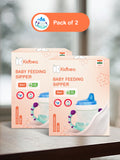 Kidbea Baby Sipper Cup – Blue (Pack of 2) | BPA-Free, Soft Spout, Spill-Proof Design, Easy Grip Handles, 200ML Each