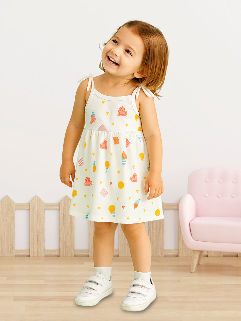 Premium Extra Soft Muslin Baby Girls Frock | Cute Ice-cream Prints