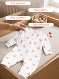 Organic cotton Pizza Print Romper/Bodysuit - Yellow