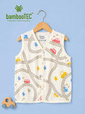 BambooTEC™ Bamboo Muslin Baby Jhabla – Road & Car Print