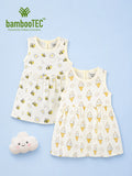 BambooTEC™ Bamboo Muslin Girls Frock – Bee & Ice Cream Print | Pack of 2
