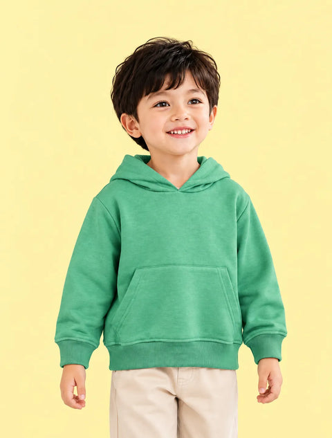 BambooTEC™ Unisex Kids Hoodie – Green Tennis Graphic Full-Sleeve Hooded Sweatshirt