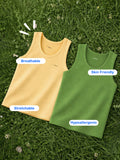 Bamboo Vest for Kids Pack of 2 ( Peach & Olive Green) – Soft, Breathable & innerwear
