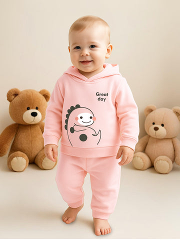 Baby organic  cotton Winter Set | Cute Dinosaur Hoodie & Pant