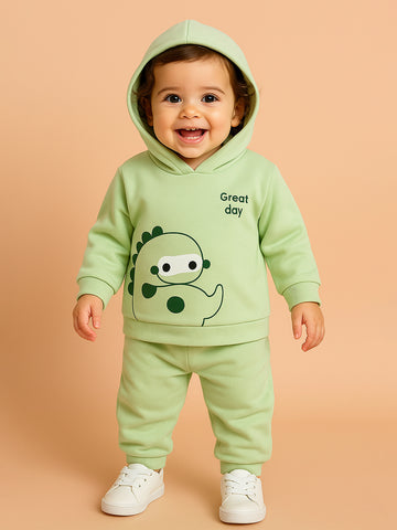 Baby organic  cotton Winter Set | Cute Dinosaur Hoodie & Pant