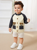 Baby Winter Knitted Cardigan | Organic Cotton Bear Sweater