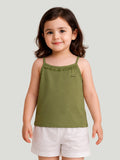 Olive Green Bamboo Camisole for Girls – Soft, Lightweight & Breathable