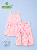 BambooTEC™ Bamboo Muslin Girls Frock – Floral & Duck Print | Pack of 2