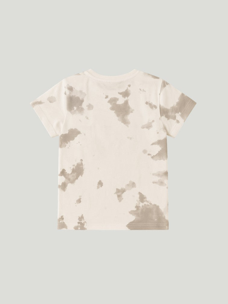 Kidbea Boys Tie-Dye Co-Ord Set | Summer Cotton T-Shirt and Shorts for Kids | Grey