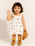 Premium Extra Soft Muslin Baby Girls Frock | Cute Space Print